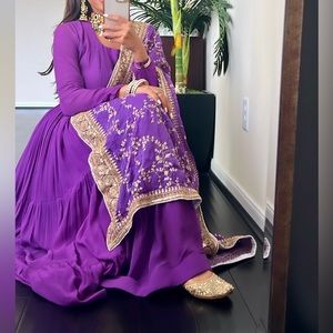Purple Salwar Kameez Anarkali